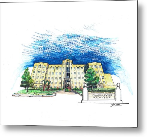 Ualr Metal Print featuring the drawing UALR William H. Bowen School of Law by Y Illustrations