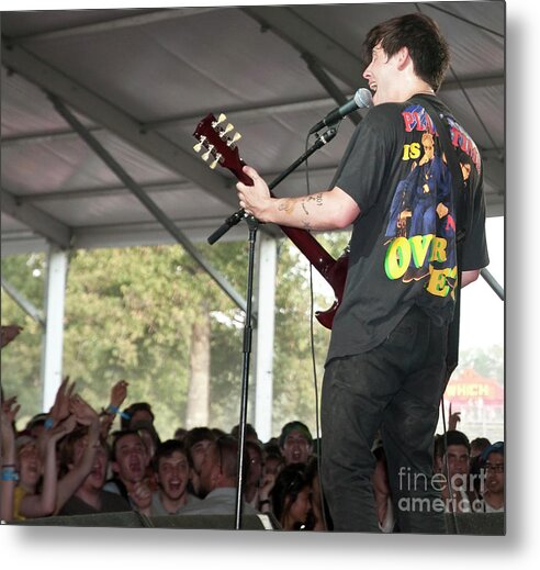 Bonnaroo Metal Print featuring the photograph Nathan Williams with Wavves at Bonnaroo #1 by David Oppenheimer
