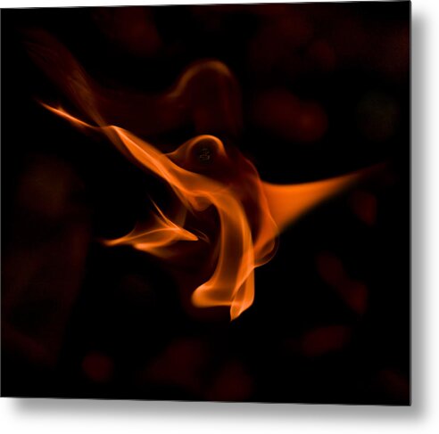 Combustion Metal Print featuring the photograph Flame by Steven Poulton