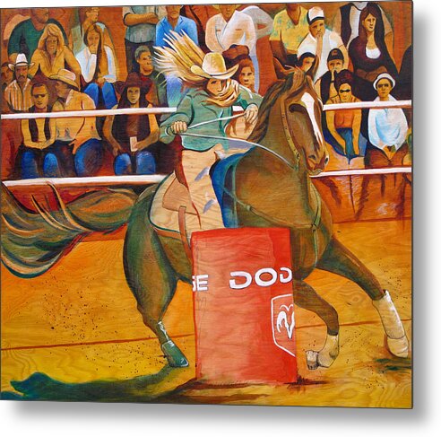 Horse Metal Print featuring the painting On a dime by Joshua Morton