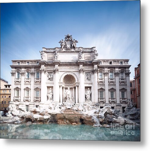 Rome Metal Print featuring the photograph Trevi fountain in Rome by Matteo Colombo