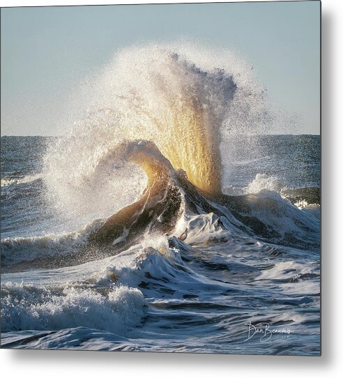 Atlantic Metal Print featuring the photograph Wave Collision 6870 by Dan Beauvais