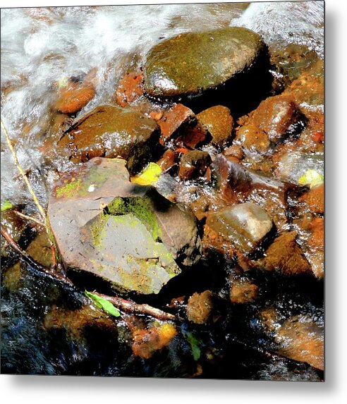 Yamhill Metal Print featuring the photograph North Yamhill River Rocks by Jerry Sodorff