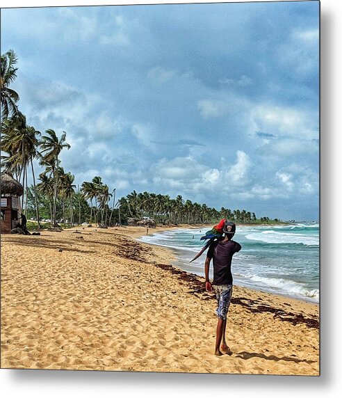 Punta Cana Metal Print featuring the photograph Palm Tree Paradise by Portia Olaughlin
