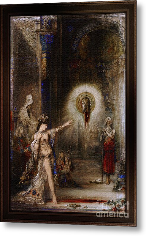 The Apparition Metal Print featuring the painting The Apparition by Gustave Moreau Old Masters Prints Reproduction by Rolando Burbon