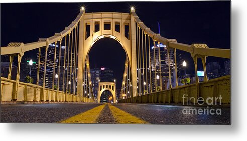 Pittsburgh Metal Print featuring the photograph 0304 Roberto Clemente Bridge Pittsburgh by Steve Sturgill