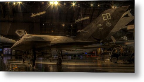 Lockheed Metal Print featuring the photograph F-117 Stealth Fighter #1 by David Dufresne