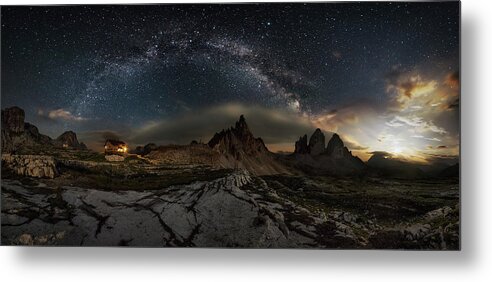 Night Metal Print featuring the photograph Galaxy Dolomites by Ivan Pedretti