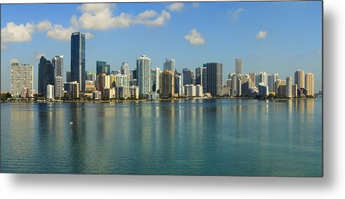 Architecture Metal Print featuring the photograph Miami Brickell Skyline by Raul Rodriguez