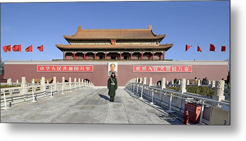 Mao Metal Print featuring the photograph Tiananmen Square - Beijing China #3 by Brendan Reals
