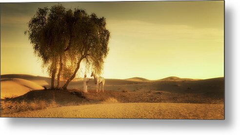 Horse Metal Print featuring the photograph Arabian Desert by Jeremy Walker