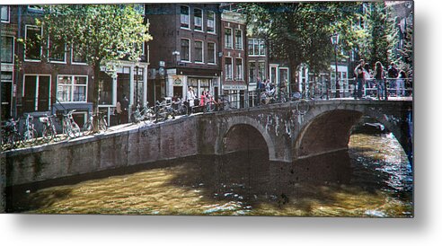 Amsterdam Metal Print featuring the photograph Bridge by Jason Wolters