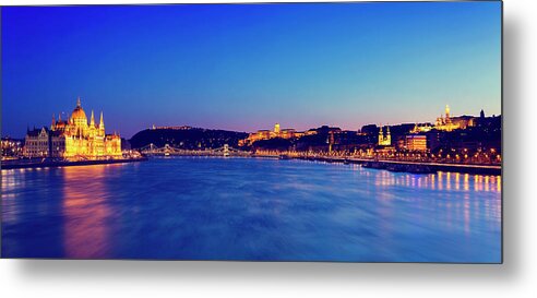 Gothic Style Metal Print featuring the photograph Budapest Cityscape by Ultraforma 