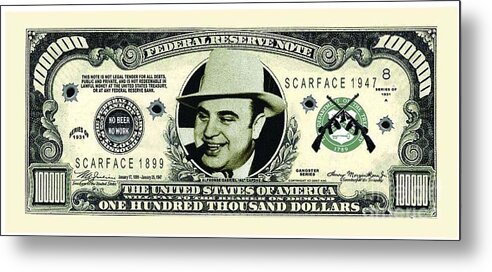 Vintage Metal Print featuring the photograph Capone by Action