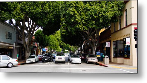 Photography Metal Print featuring the photograph Cars On The Road In Downtown San Luis by Panoramic Images