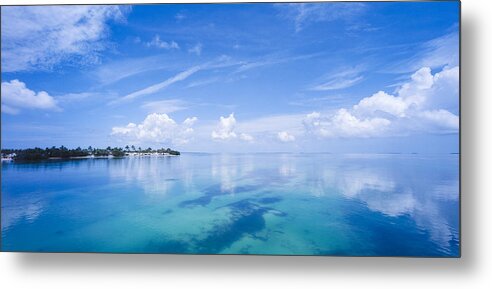 Photography Metal Print featuring the photograph Clouds Over The Ocean, Florida Keys by Panoramic Images
