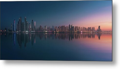 Dubai Metal Print featuring the photograph Dubai Marina Skyline by Javier De La