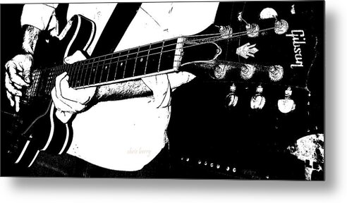 Guitarist Metal Print featuring the photograph Gibson Guitar Graphic by Chris Berry