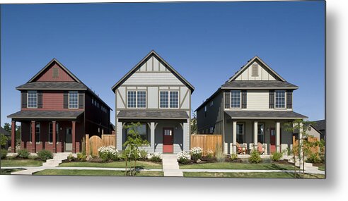 Row House Metal Print featuring the photograph Row houses by GaryAlvis
