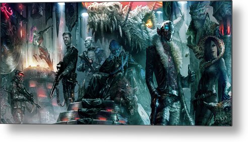 Ryan Barger Metal Print featuring the digital art The Black Hole Gang by Ryan Barger