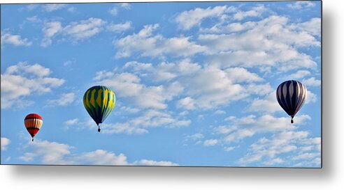Leisure Metal Print featuring the photograph Three Beautiful Balloons in Cortez by Janice Pariza