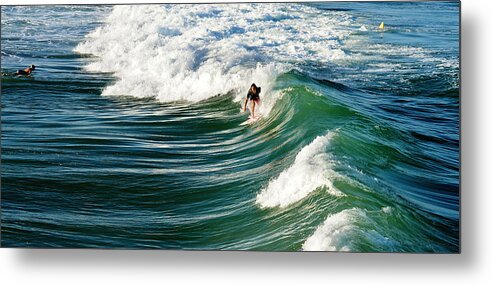 Surfer Metal Print featuring the photograph Tropical Wave by Laura Fasulo