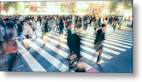 Crowd Metal Print featuring the photograph Urban Life by Woraput