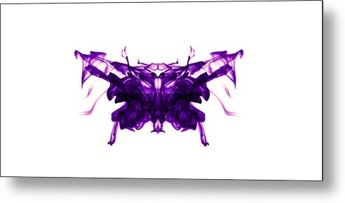  Ink Metal Print featuring the photograph Violet abstract butterfly by Sumit Mehndiratta