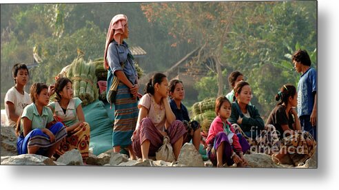 Mekong Metal Print featuring the photograph Waiting on the Mekong by Bob Christopher