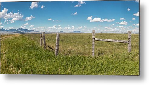 Montana Metal Print featuring the photograph Fence in Montana #1 by John McGraw