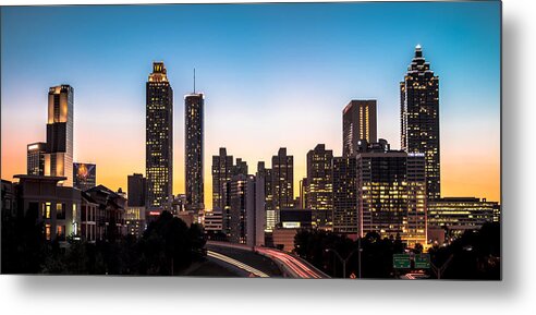 Sunset Metal Print featuring the photograph Sunset in Atlanta #1 by Mike Dunn