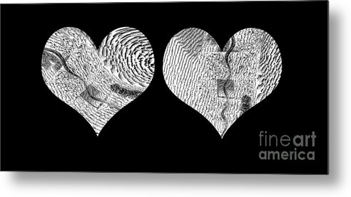 Heart Metal Print featuring the photograph A Tale of Two Hearts by Marilyn Cornwell
