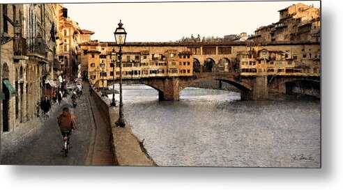 Italy Metal Print featuring the photograph Along the Arno by Joe Bonita