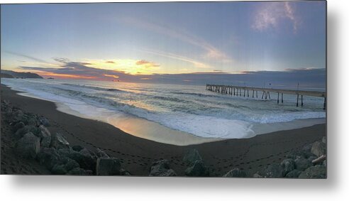  Metal Print featuring the photograph At the Pier by Alex King