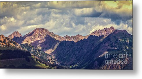 Storm Clouds Metal Print featuring the photograph Clouds over the Gore Range by Franz Zarda