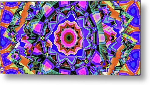 Abstract Metal Print featuring the digital art Colors O're Laid by Ron Bissett
