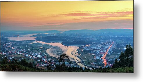 Ancos Metal Print featuring the photograph Ferrol's Ria Panorama from Mount Ancos Galicia Spain by Pablo Avanzini