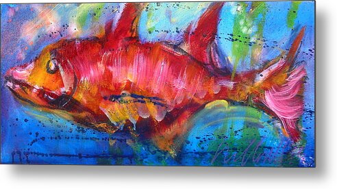 Fish Metal Print featuring the painting Fish 4 by Les Leffingwell