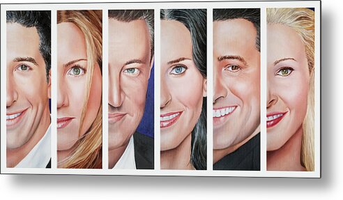 Friends Tv Show Metal Print featuring the painting Friends Set One by Vic Ritchey
