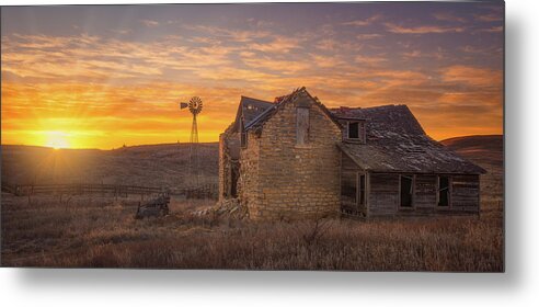 Kansas Metal Print featuring the photograph Homestead Sunrise by Darren White