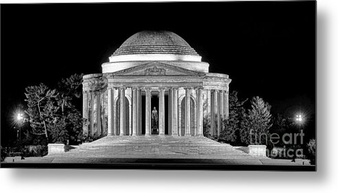 Jefferson Metal Print featuring the photograph Jefferson Memorial Lonely Night by Olivier Le Queinec