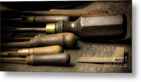 Antique Metal Print featuring the photograph Old Tools by Jerry Fornarotto