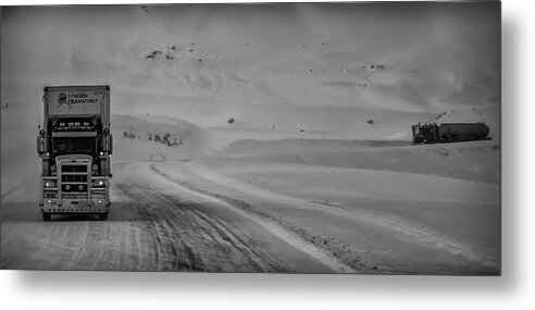 Ice Road Truckers Metal Print featuring the photograph On the Dolton Highway by John Roach