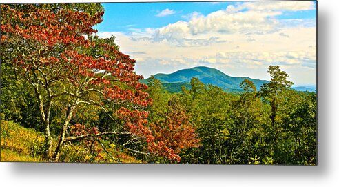 Scenic Mountain Overlook Metal Print featuring the photograph Scenic Overlook Blue Ridge Parkway by The James Roney Collection
