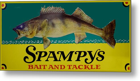 Spampys Bait and Tackle Metal Print by Sign Art - Fine Art America