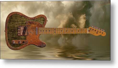 Telecaster Metal Print featuring the digital art Stormcaster by WB Johnston