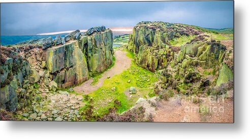 Airedale Metal Print featuring the photograph Sunrise by Cow and Calf Rocks in Ilkley by Mariusz Talarek