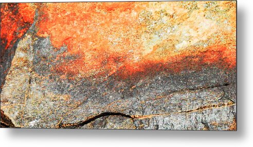 Rocks Metal Print featuring the photograph Sunset rock scene by Barbara Leigh Art