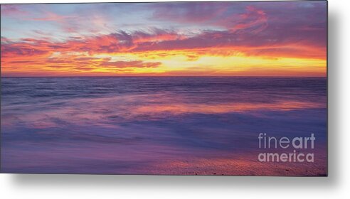 Color Metal Print featuring the photograph Swirling Ocean and Sky by Sharon Foelz