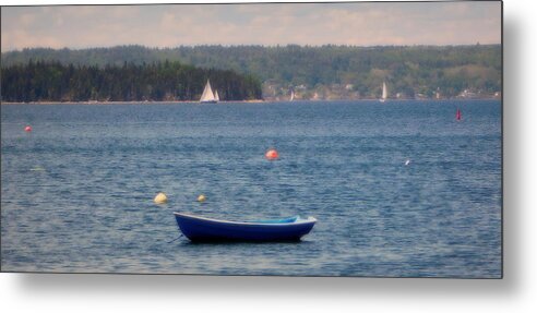 The Blue Dory Metal Print featuring the photograph The Blue Dory by Karen Cook